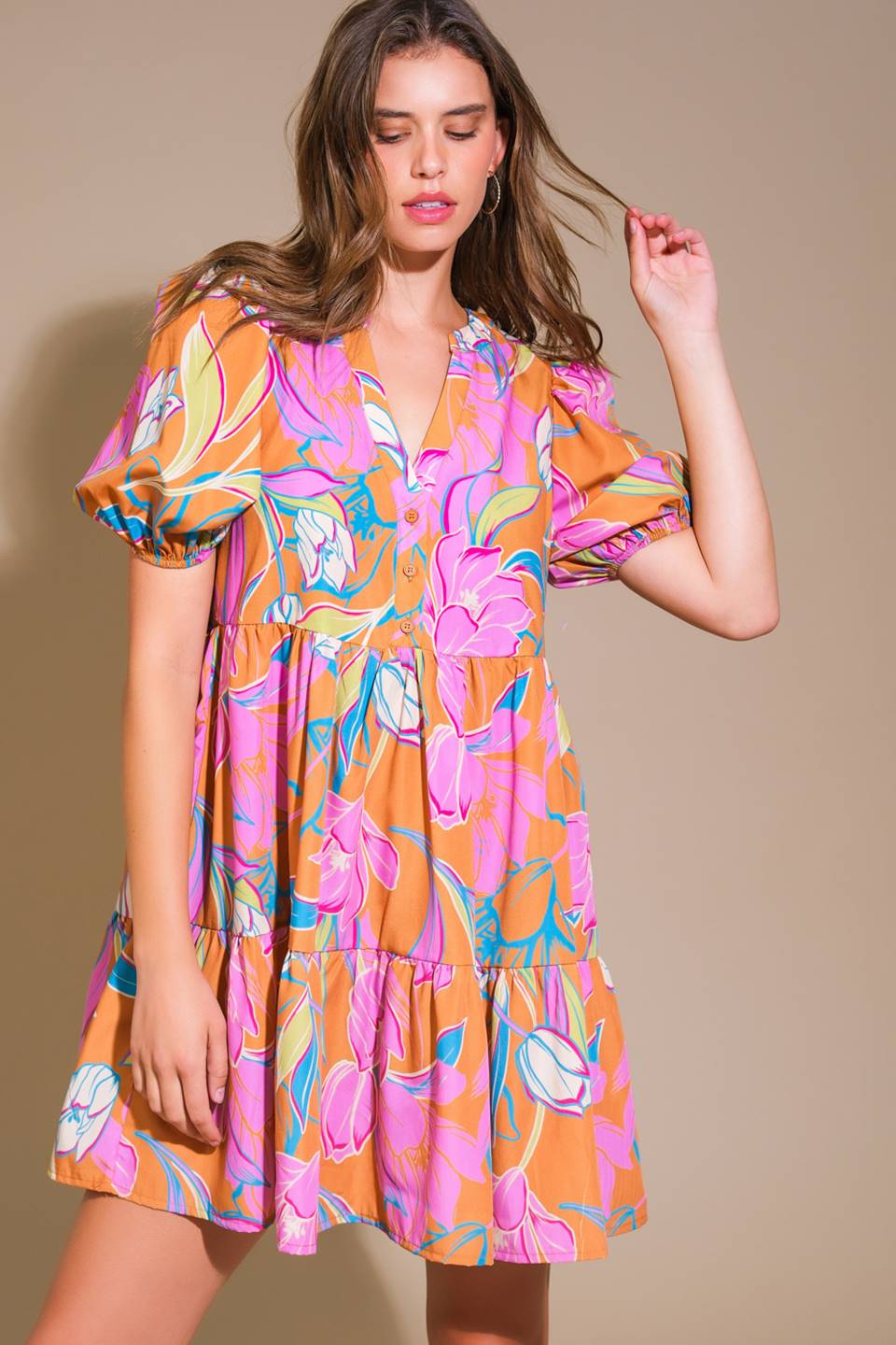 Momentous Cuteness Woven Mini Dress