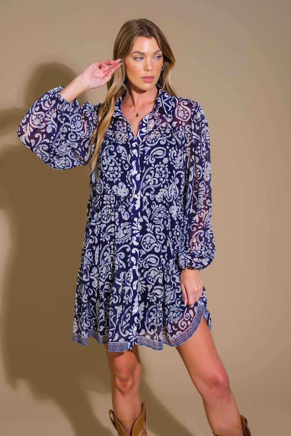 Stick To The Plan Woven Mini Dress