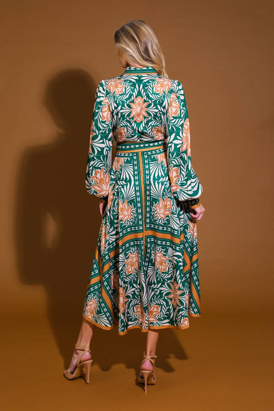Love Espresso Woven Midi Dress