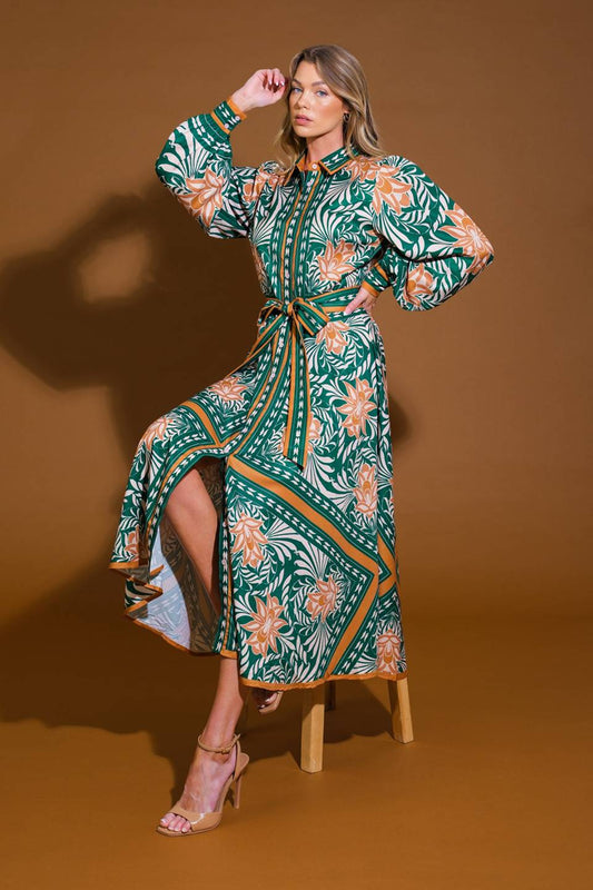 Love Espresso Woven Midi Dress