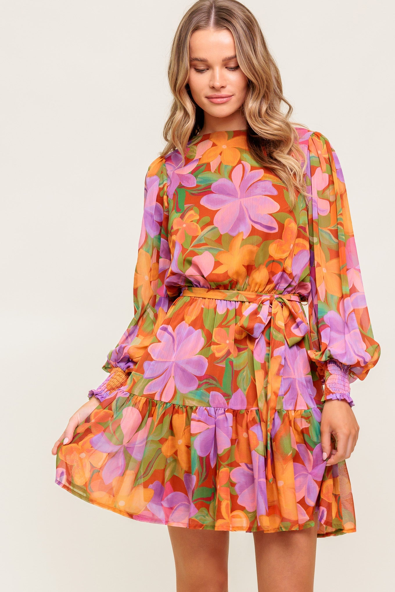 Muted Garden Mini Dress