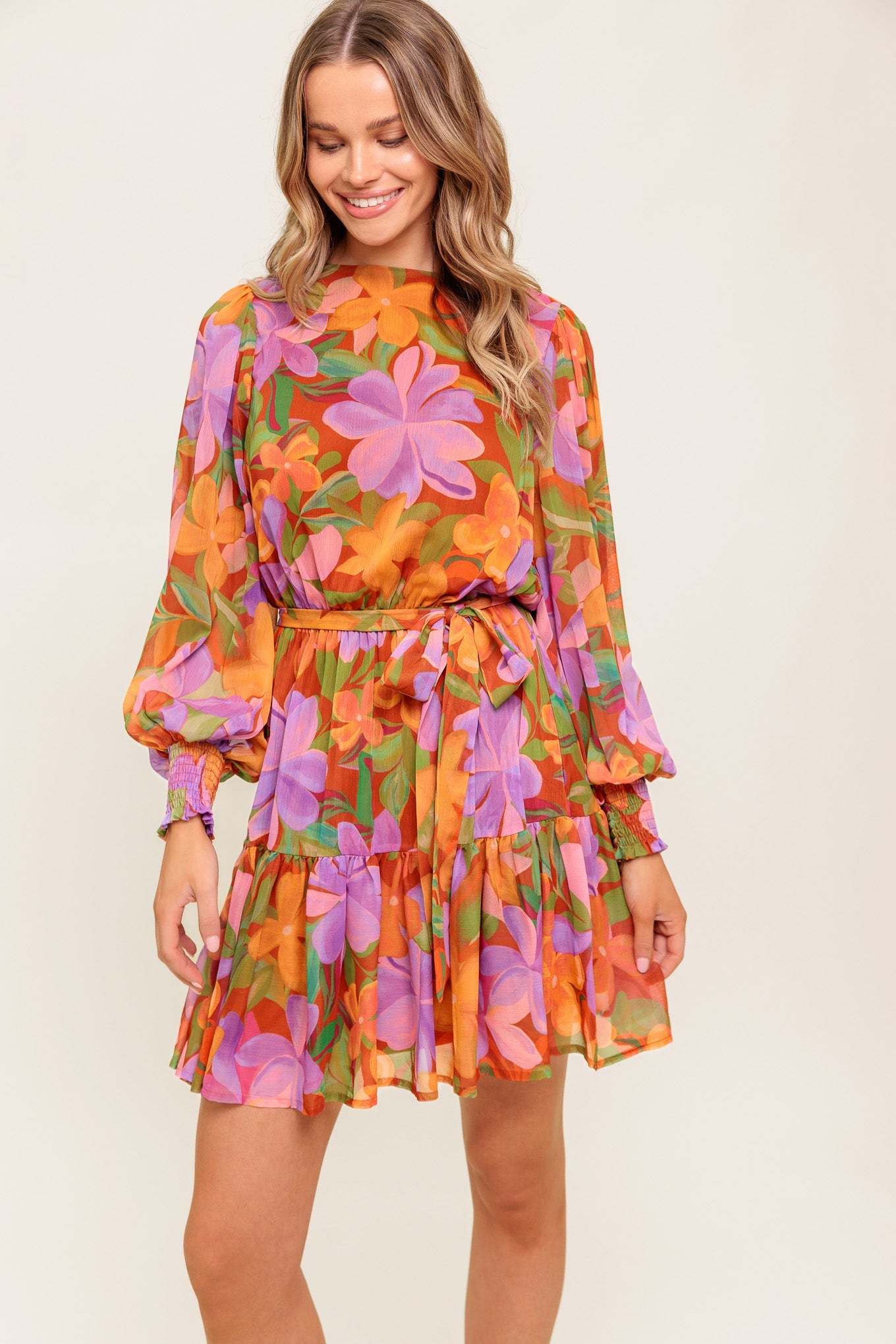 Muted Garden Mini Dress