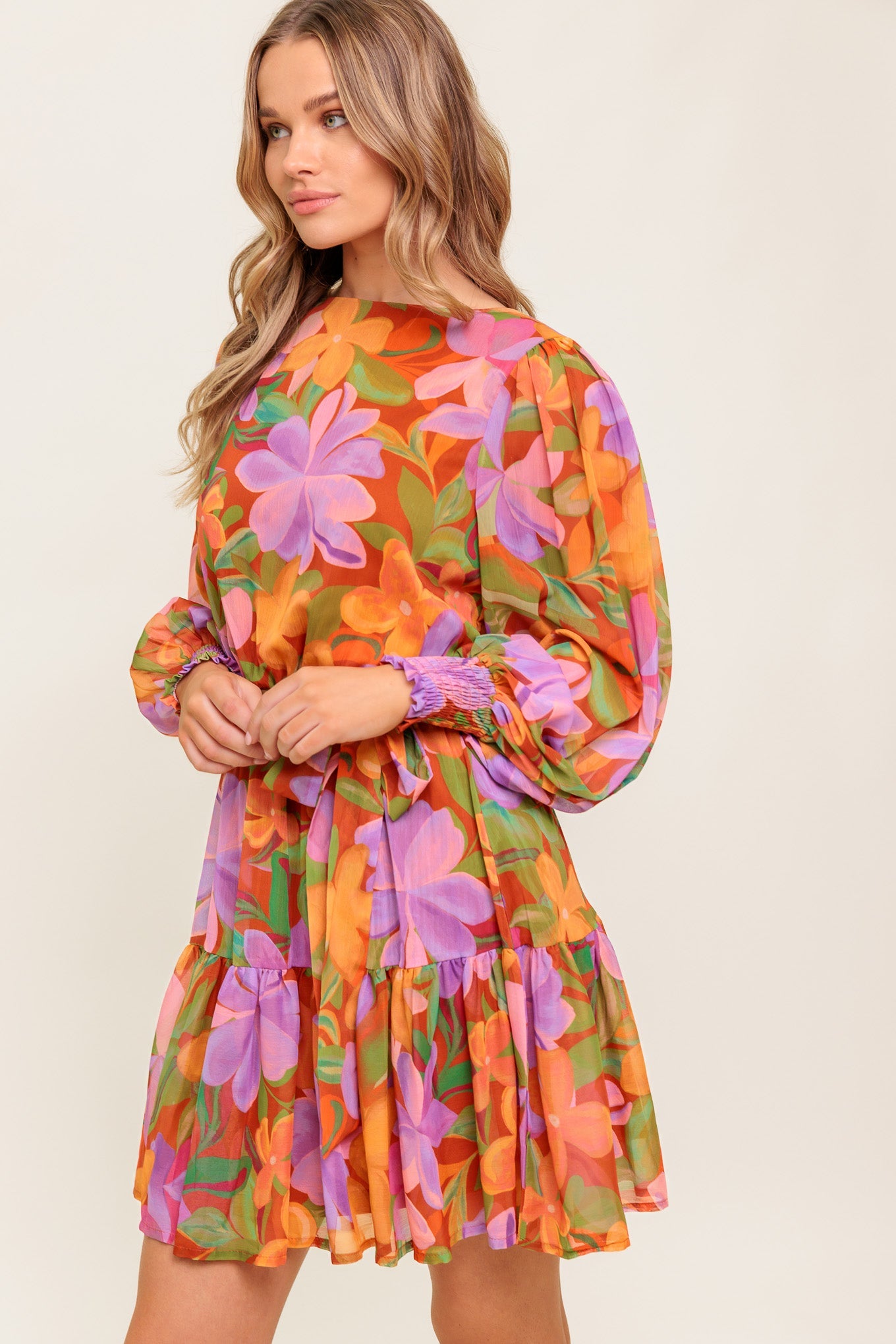 Muted Garden Mini Dress