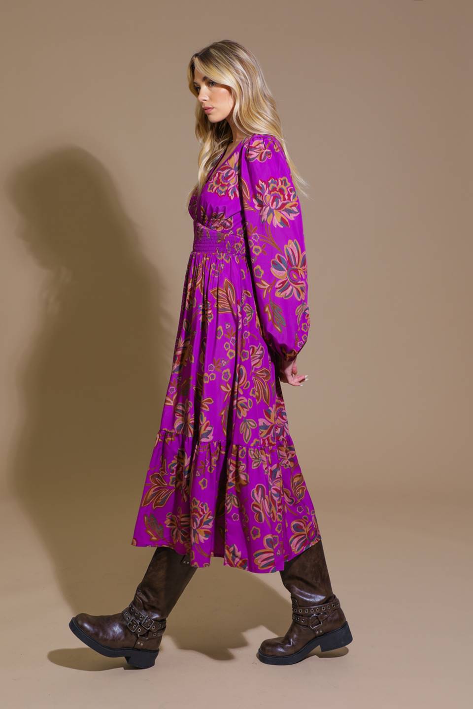 Elegantly Elevated Woven Midi Dress