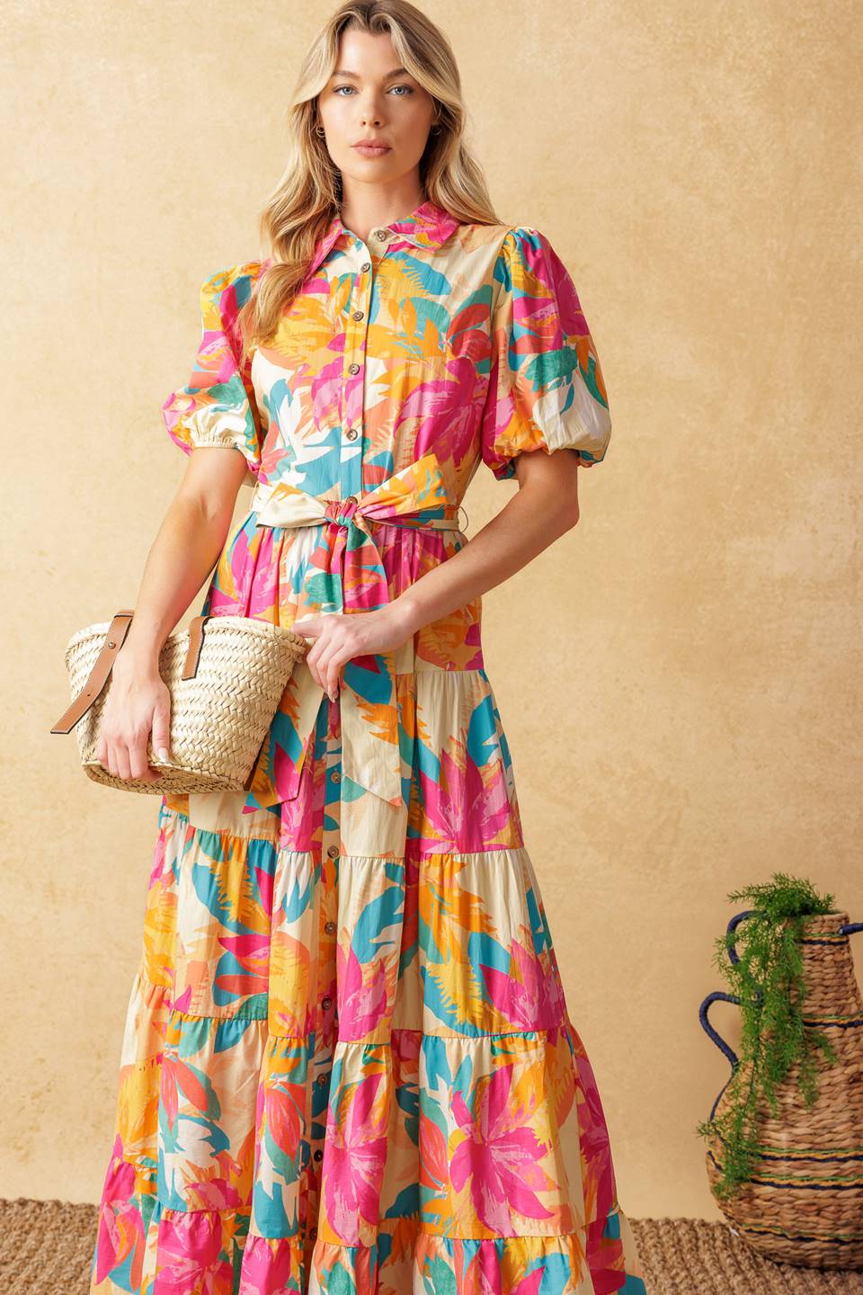 Sweet Soiree Woven Midi Dress