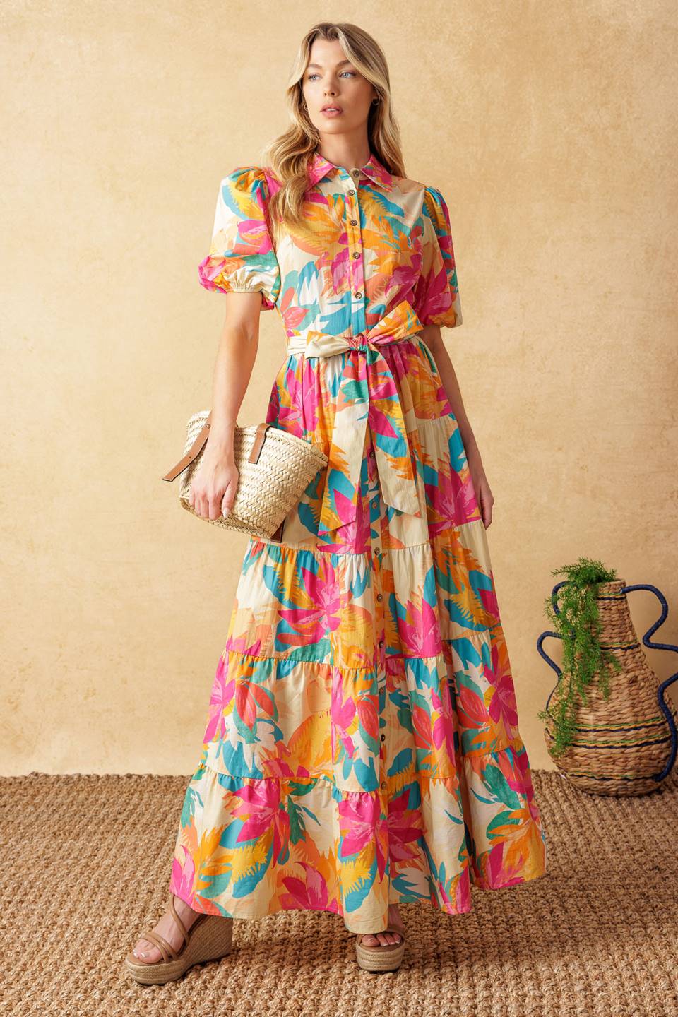 Sweet Soiree Woven Midi Dress