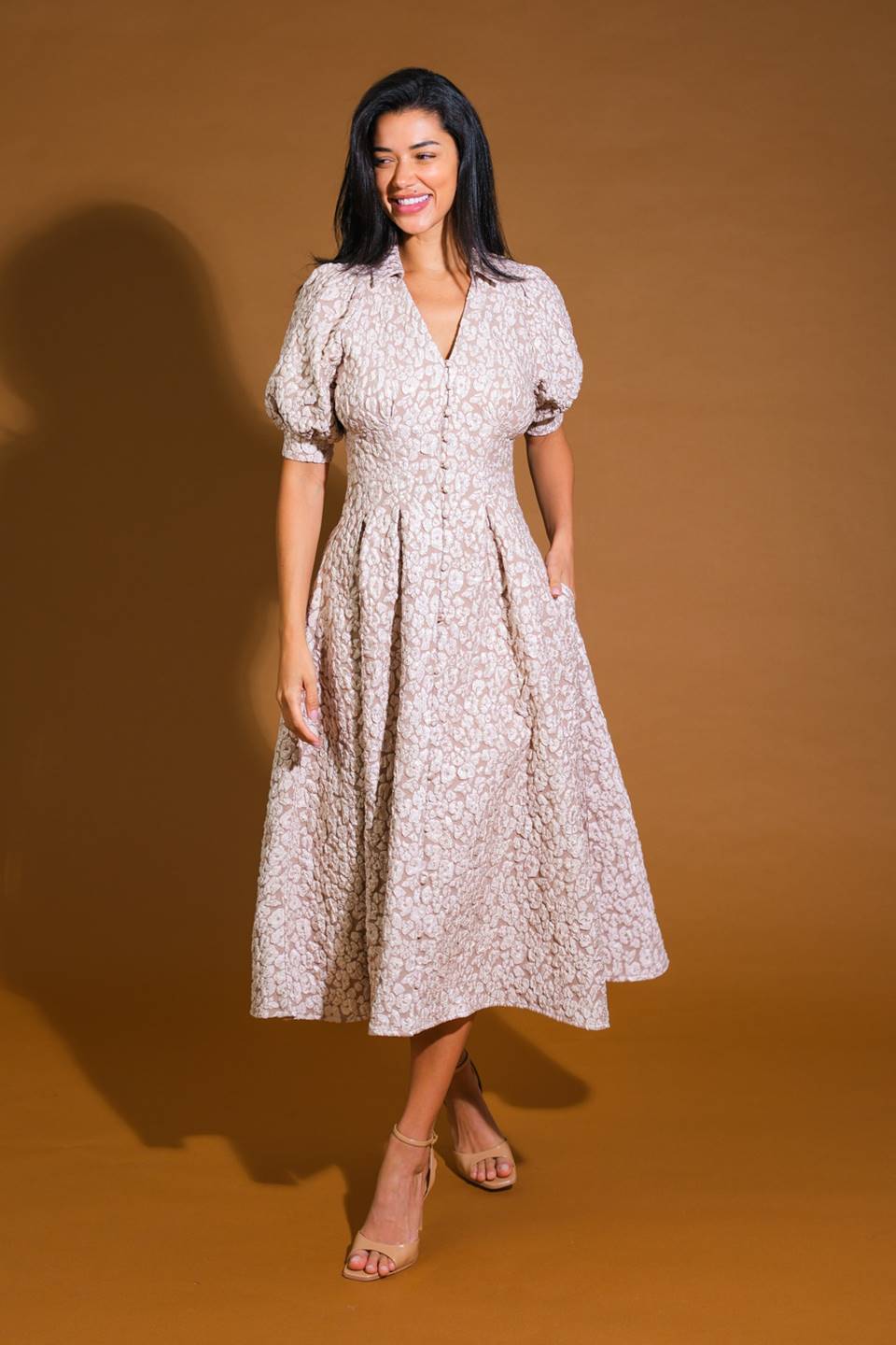 Perfect Vision Woven Midi Dress