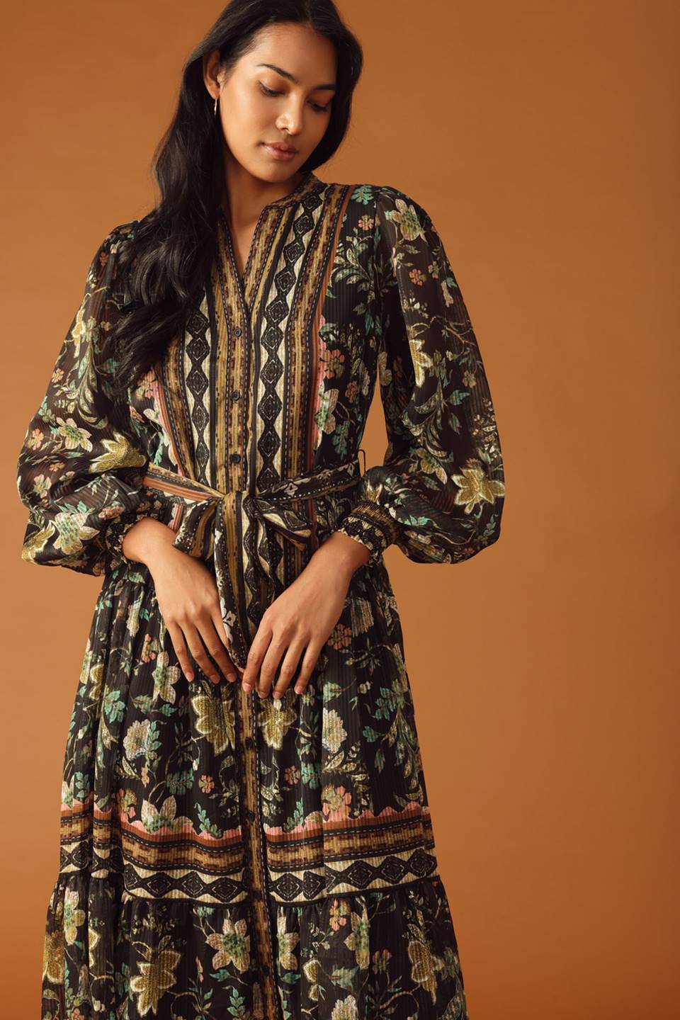 Along the Way Woven Midi Dress