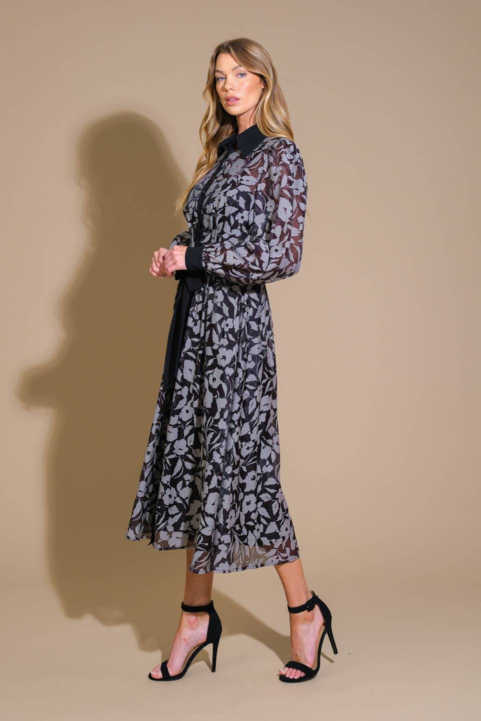 Captivating Always Jacquard Midi Dress