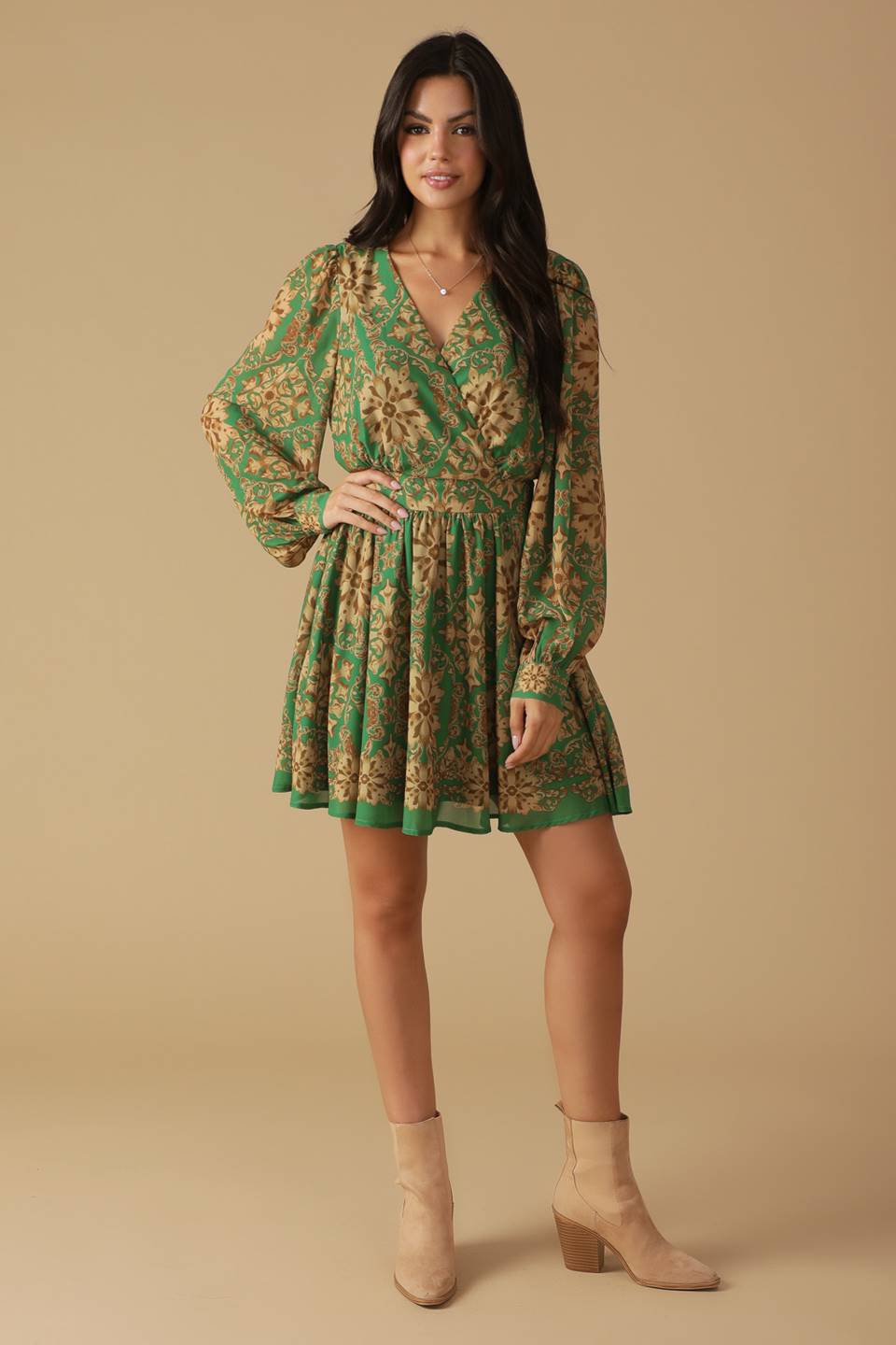 Got Me Wondering Woven Mini Dress