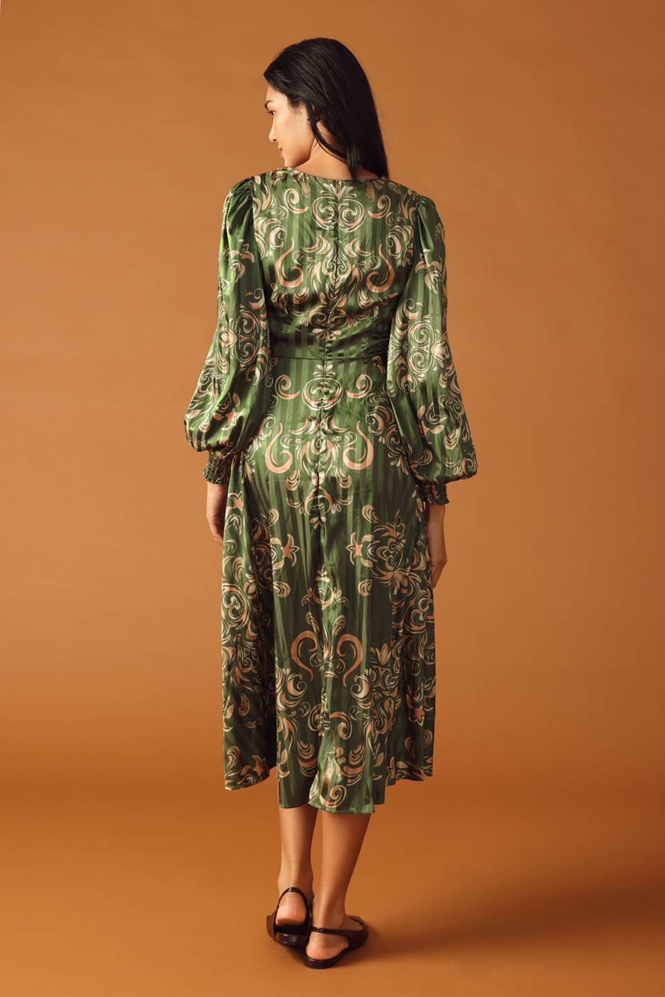 Moments Of Clarity Woven Midi Dress