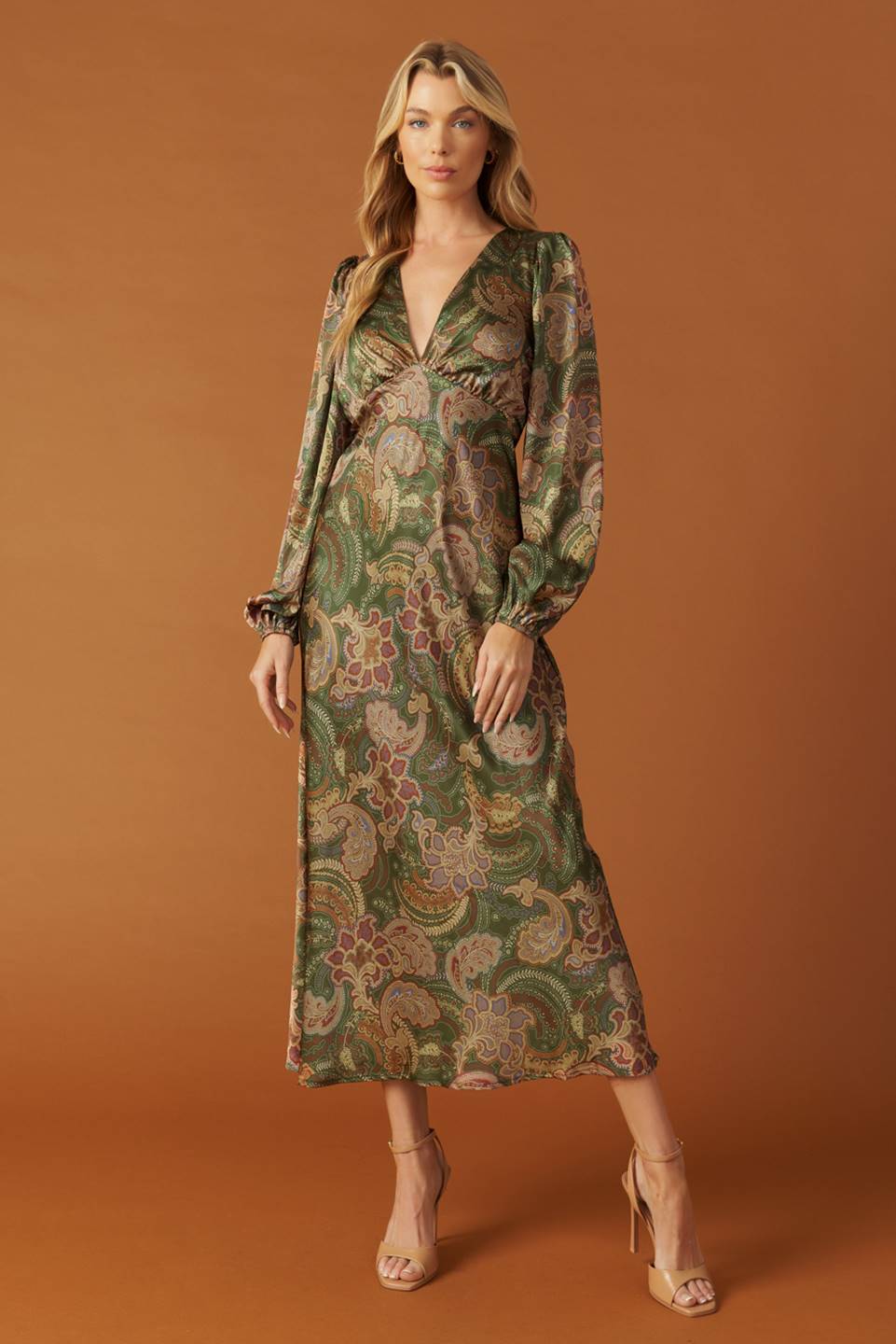 Stick Season Woven Midi Dress