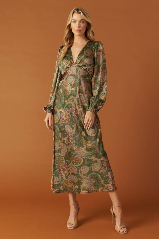 Stick Season Woven Midi Dress