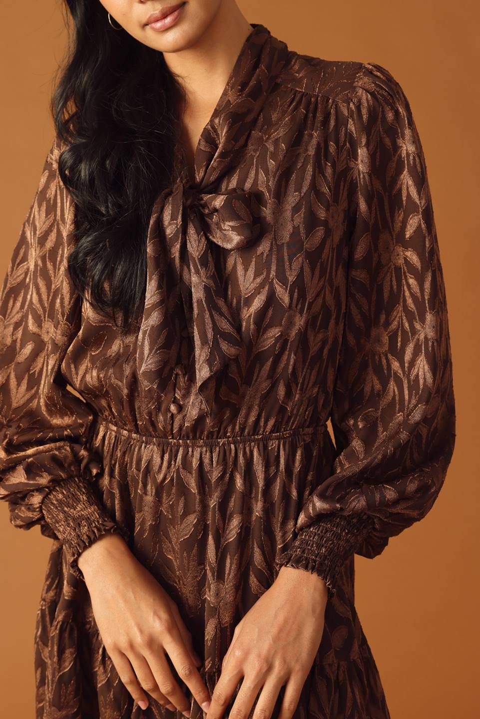 Open Path Almond Woven Mini Dress