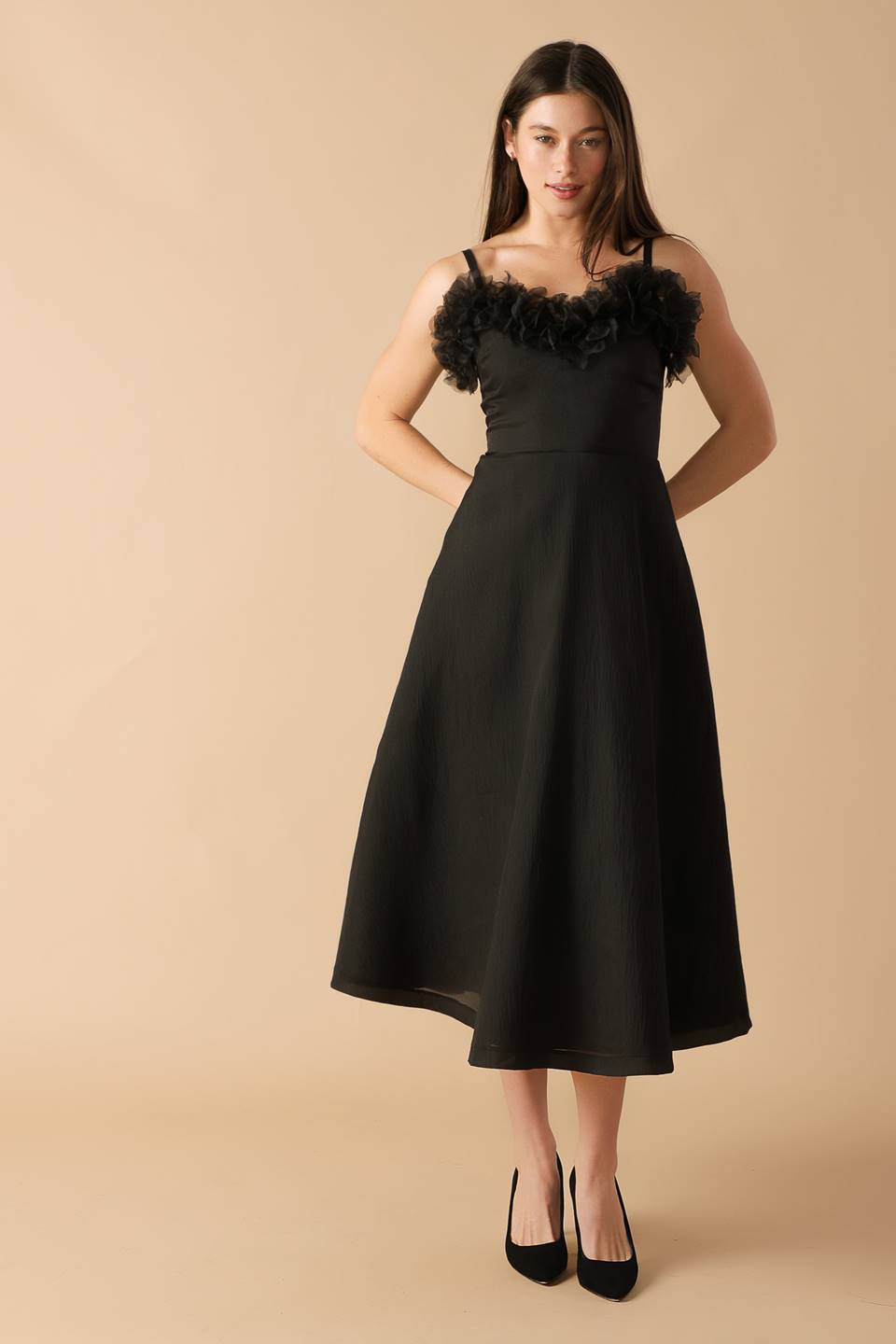Whispering Pines Woven Midi Dress