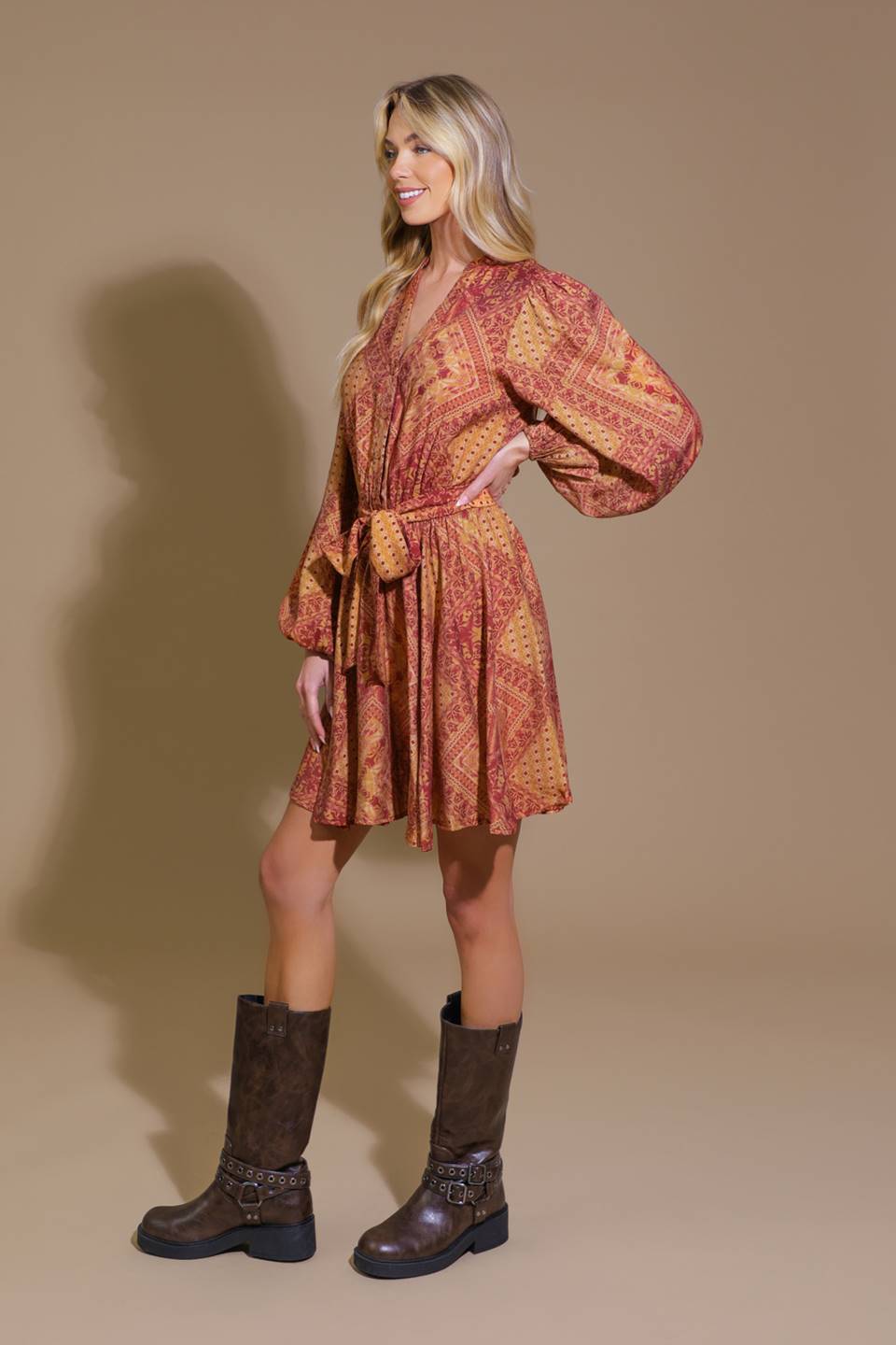 Deeply Delightful Woven Mini Dress