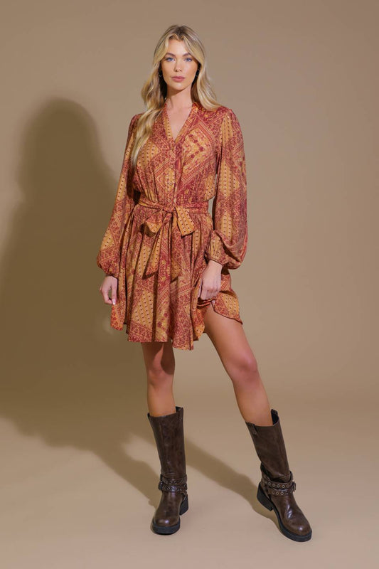 Deeply Delightful Woven Mini Dress