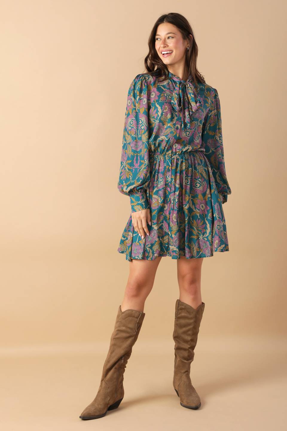 Much to Do Woven Mini Dress