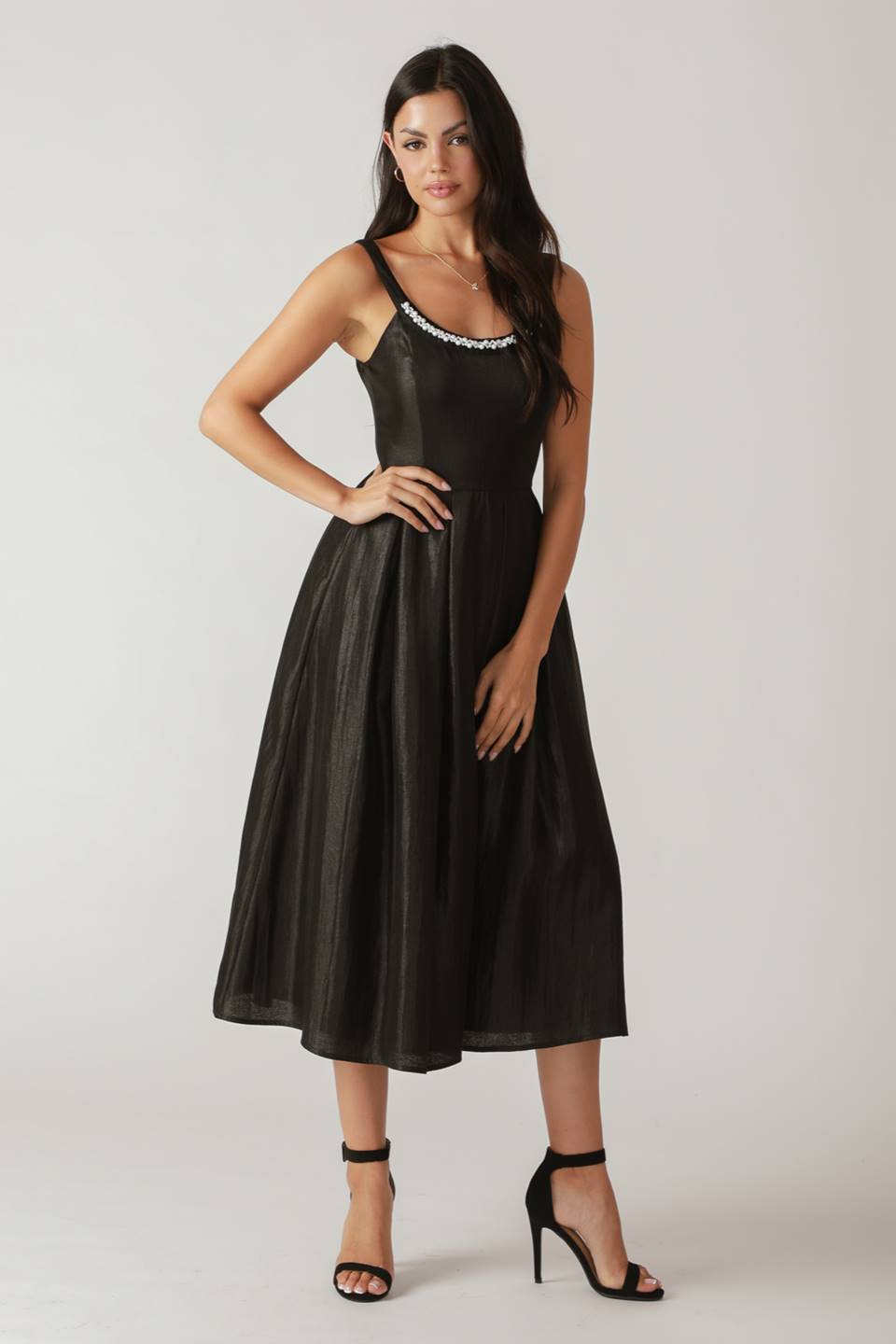 Fluttering Fields Woven Midi Dress