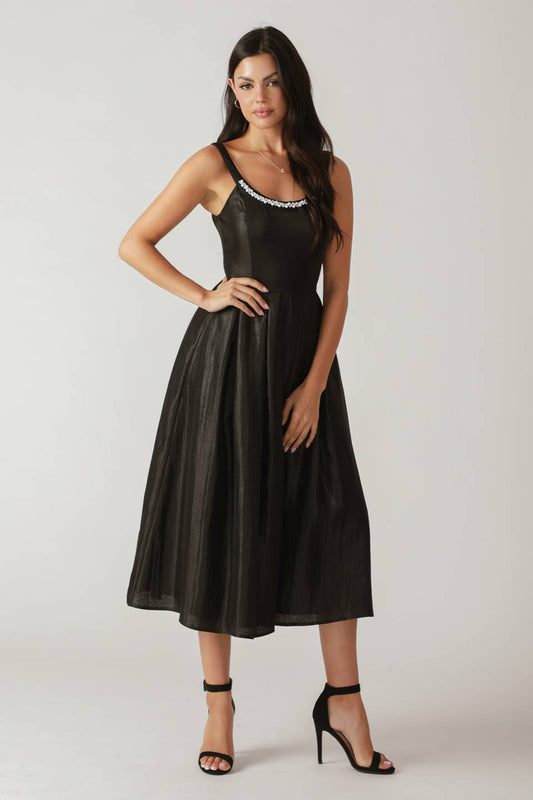 Fluttering Fields Woven Midi Dress