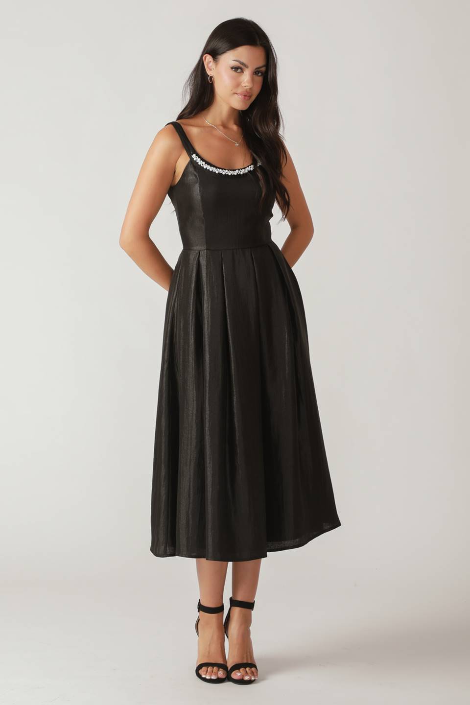 Fluttering Fields Woven Midi Dress