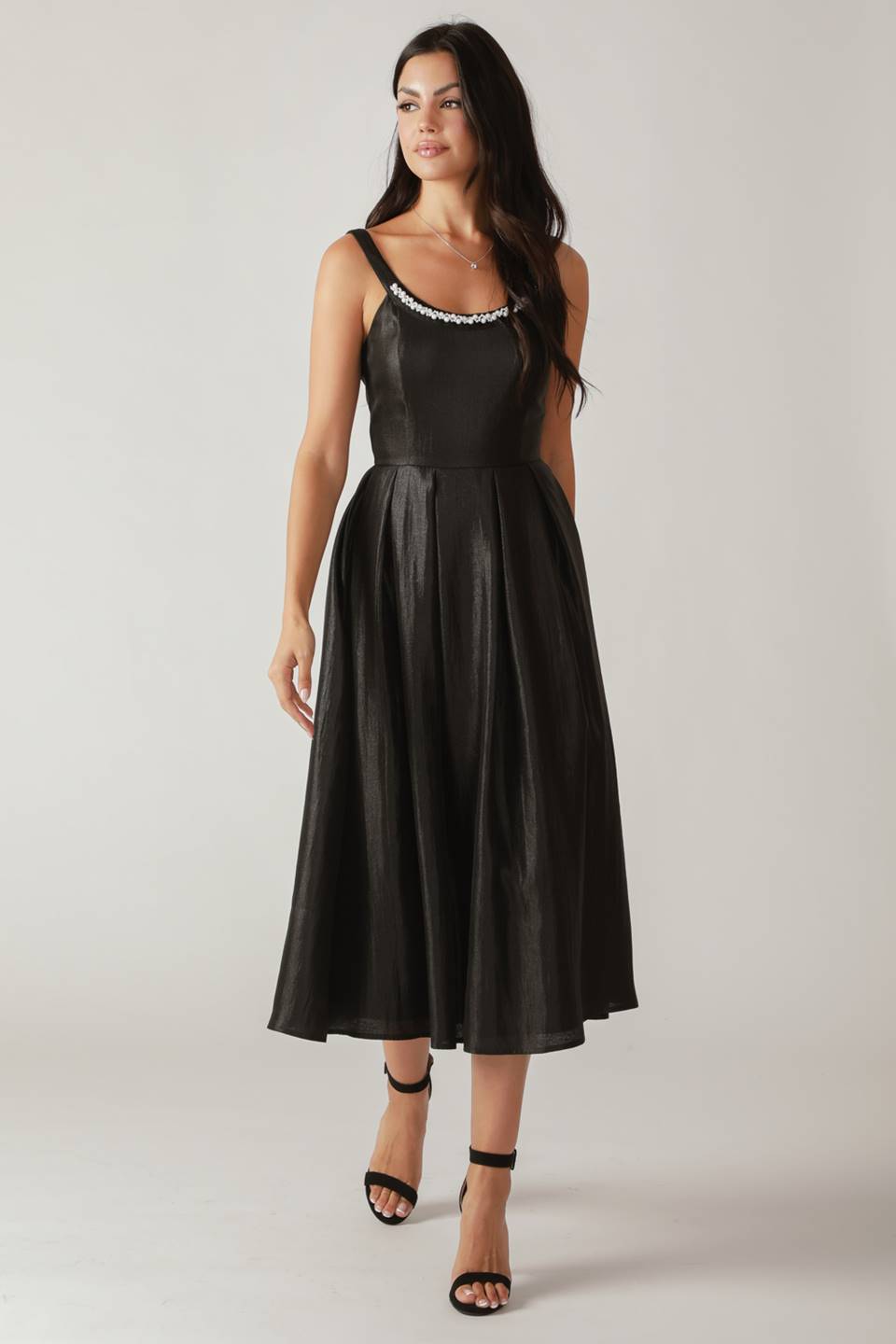 Fluttering Fields Woven Midi Dress