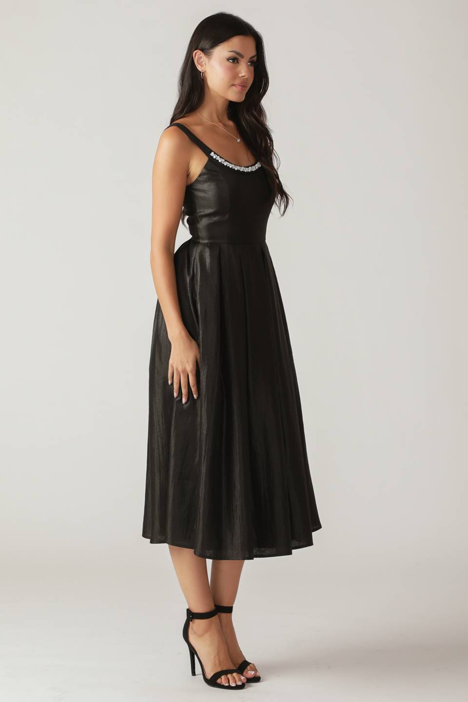 Fluttering Fields Woven Midi Dress