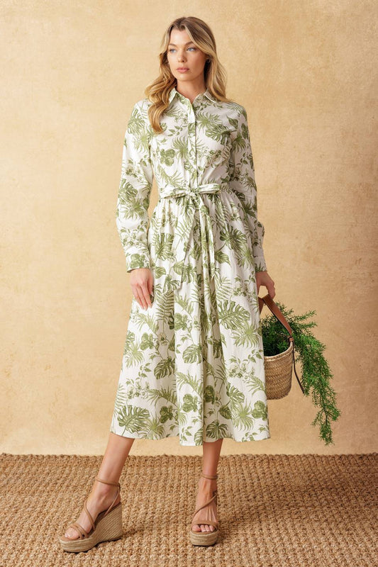 Want You Around Woven Midi Dress