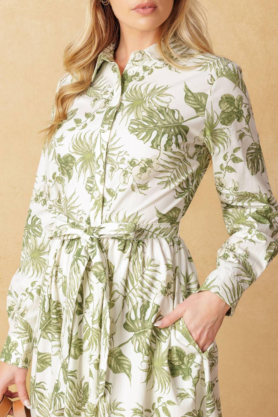 Want You Around Woven Midi Dress