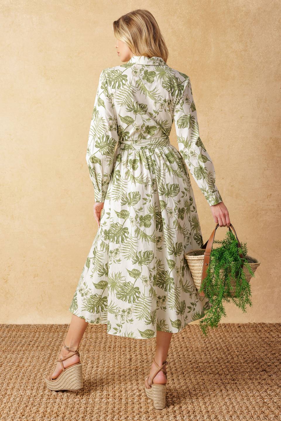 Want You Around Woven Midi Dress