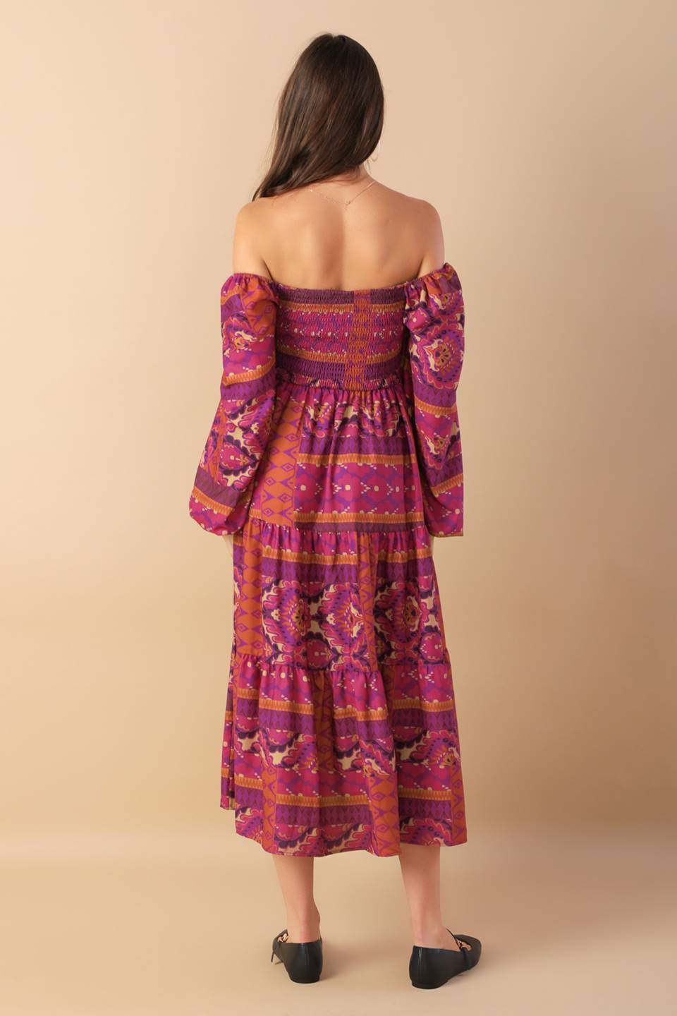 Mellow Moments Woven Midi Dress