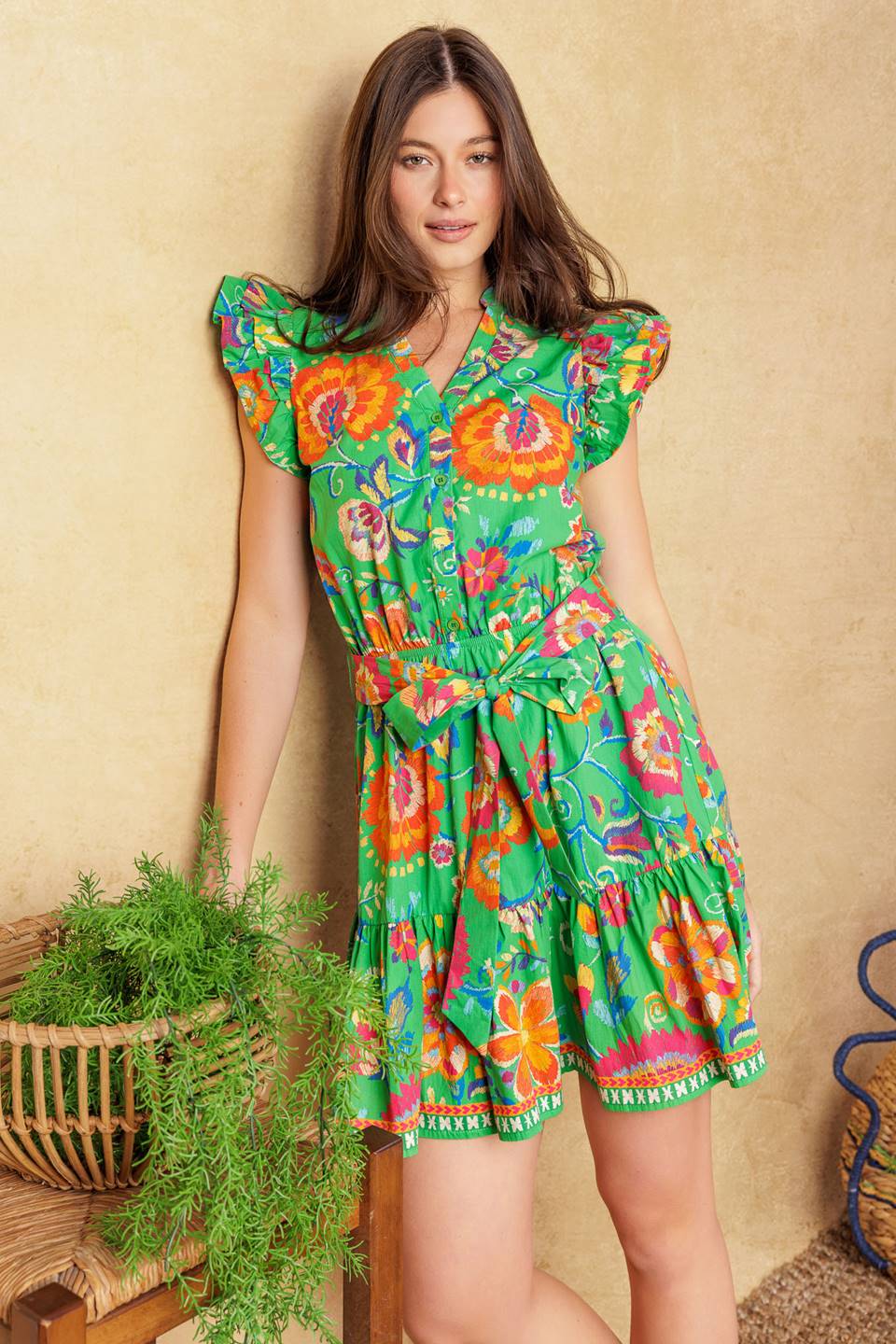 Brighter Days Woven Mini Dress