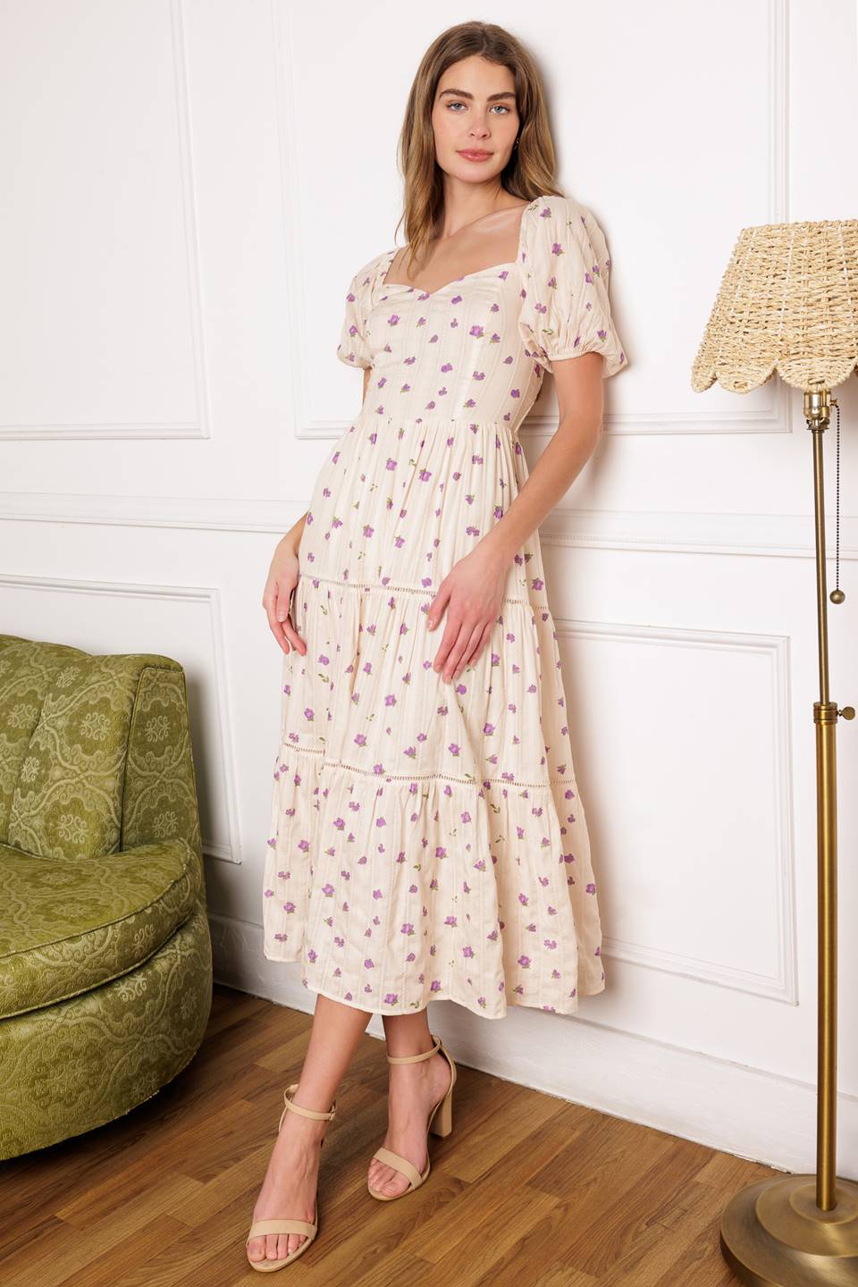 Sunset Gazing Woven Midi Dress