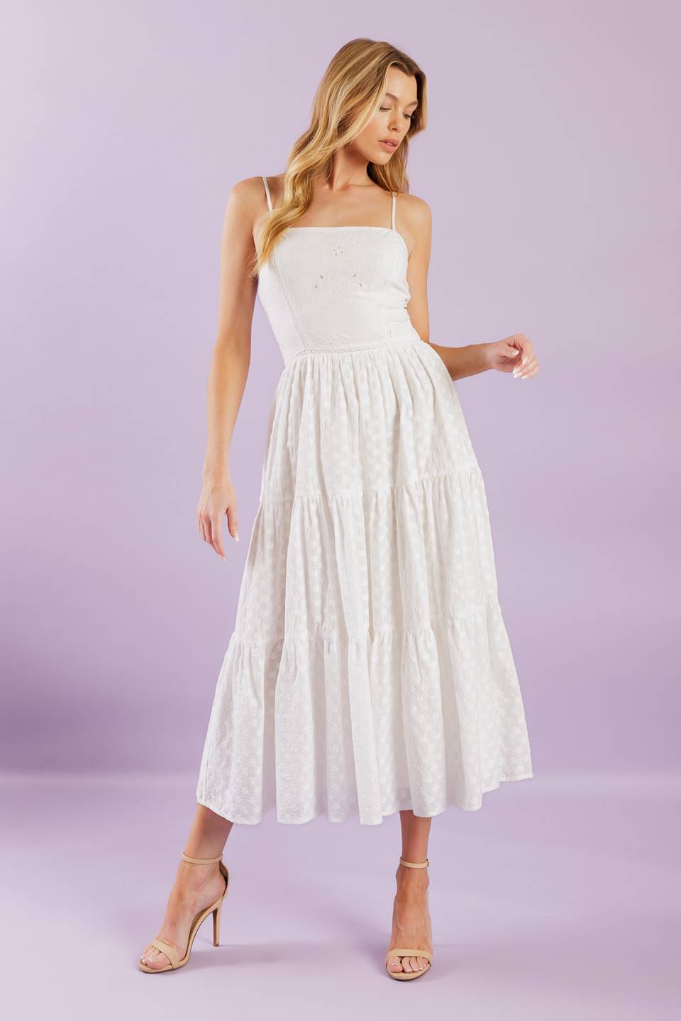Enchanting Moments Woven Midi Dress