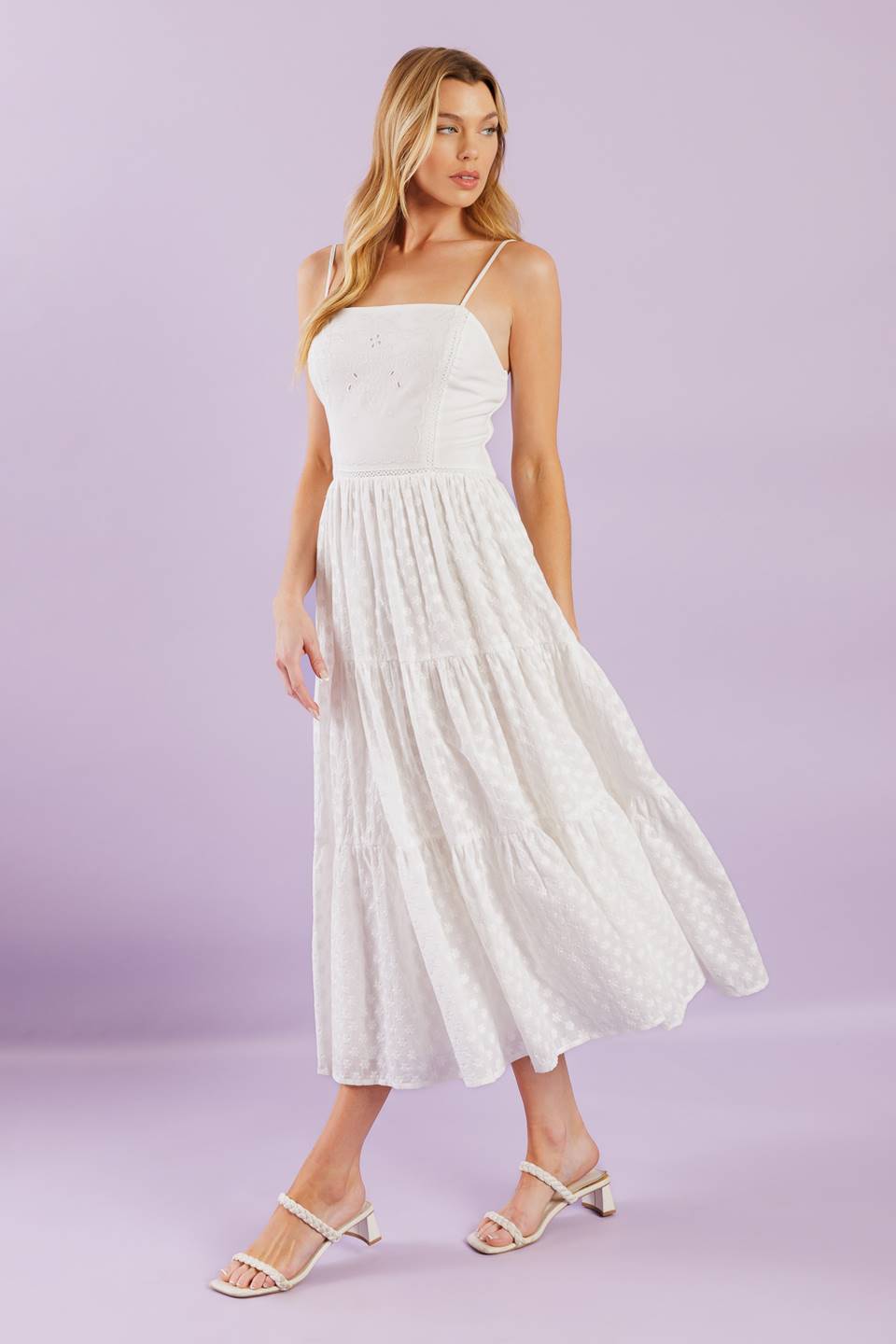 Enchanting Moments Woven Midi Dress