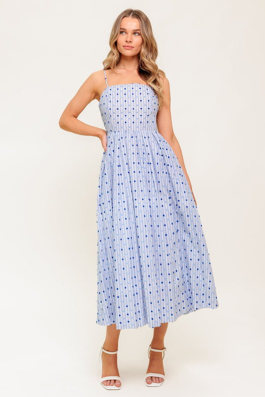 Chase the Day Woven Midi Dress