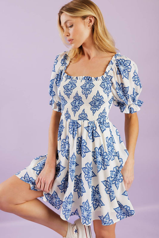 Through the Garden Woven Mini Dress