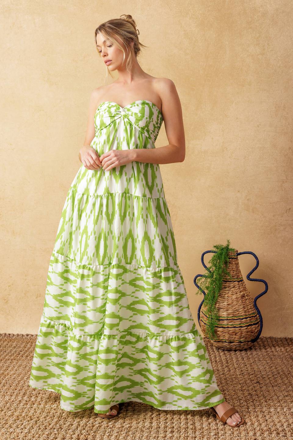 Petals of Time Woven Maxi Dress