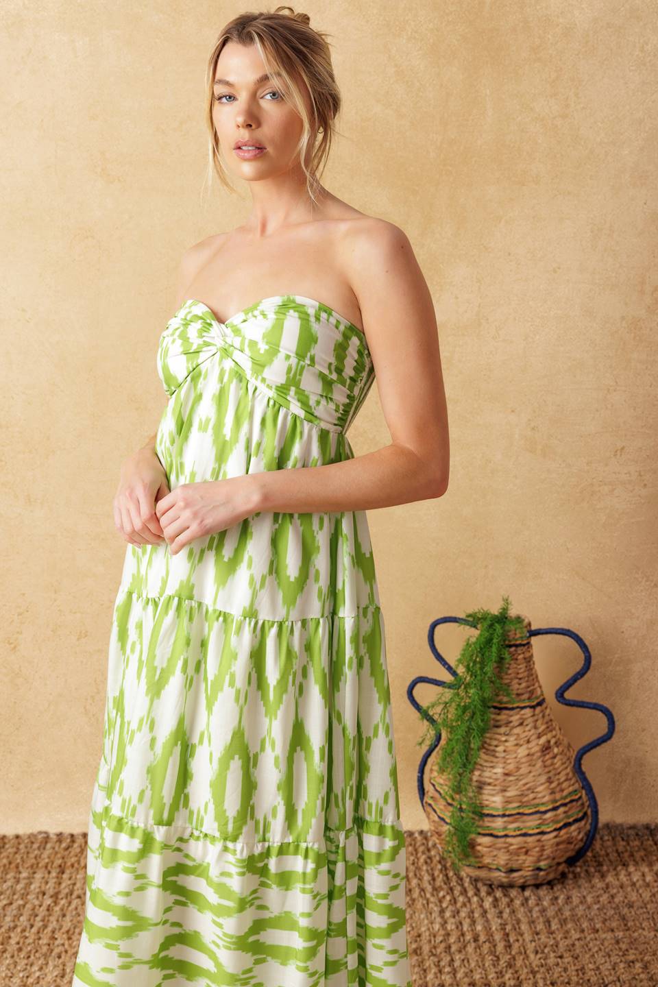 Petals of Time Woven Maxi Dress