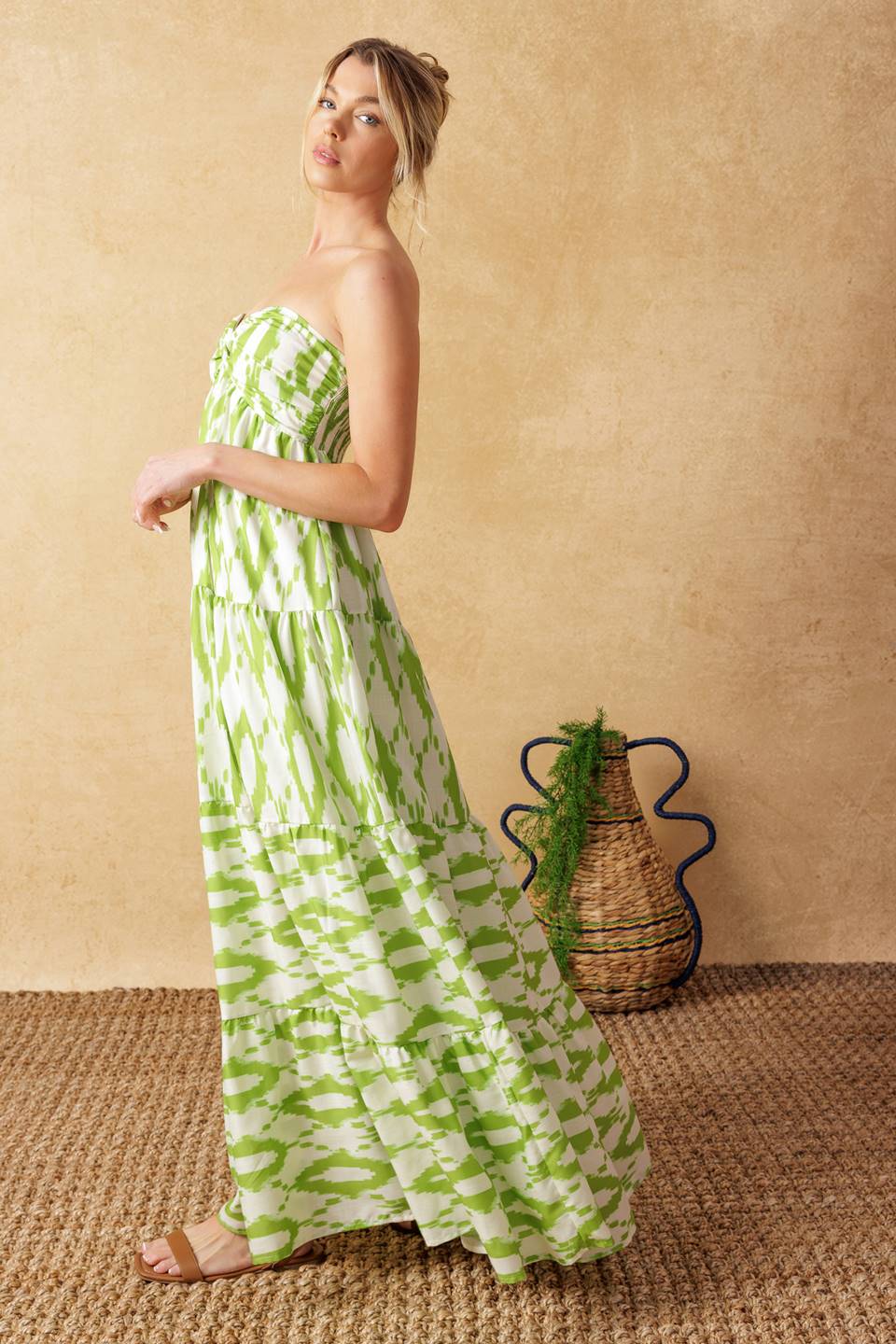 Petals of Time Woven Maxi Dress