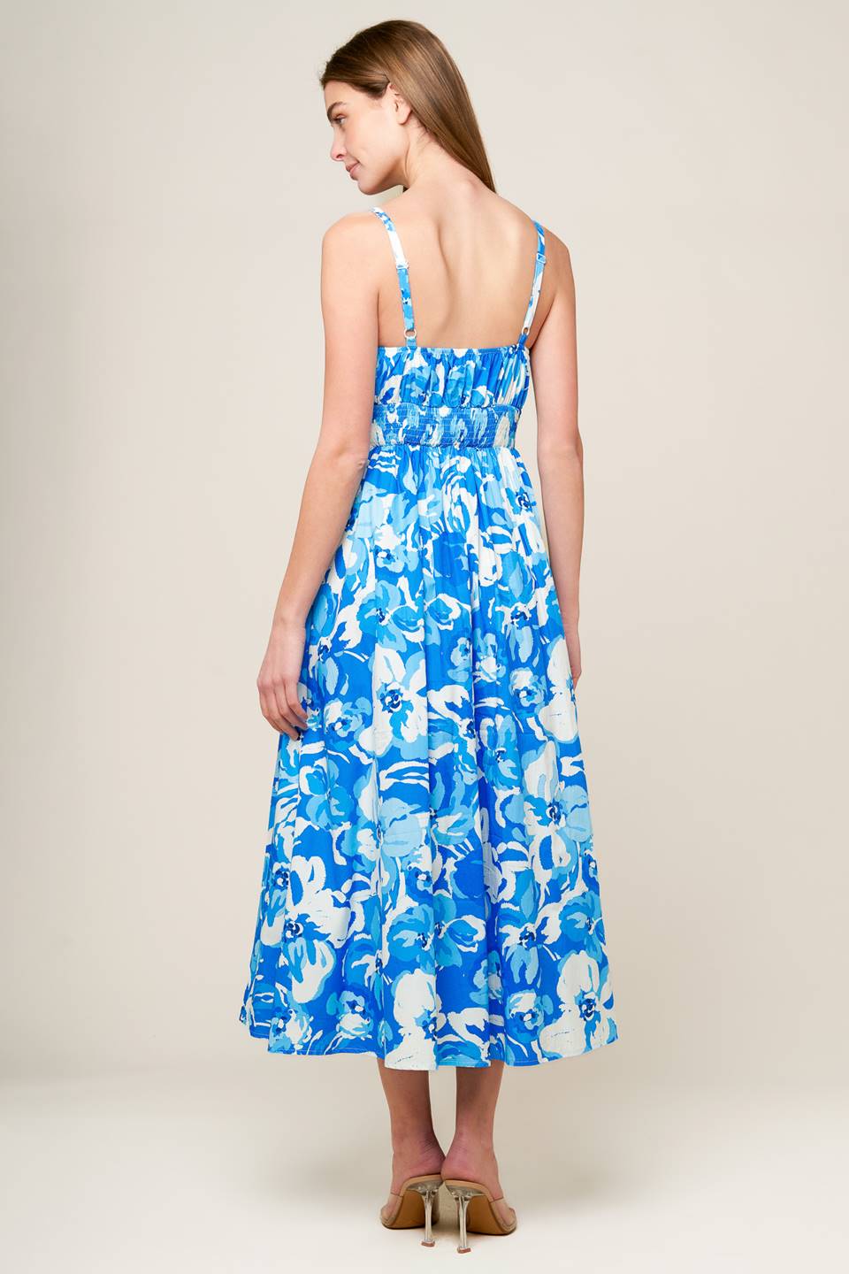 Spring Romance Woven Midi Dress