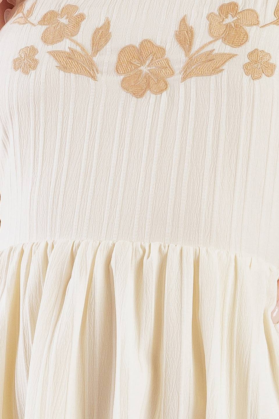 Total Crush Cream Woven Midi Dress