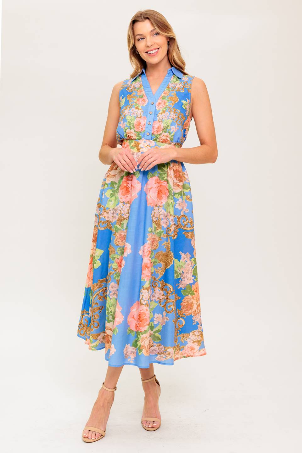 Lost In A Dream Woven Midi Dress
