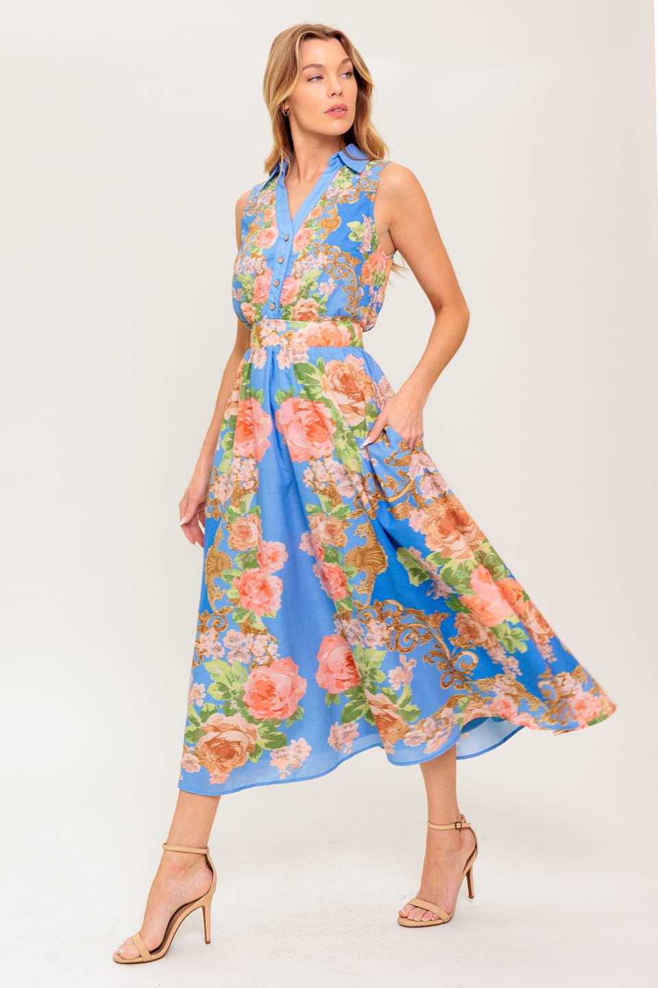 Lost In A Dream Woven Midi Dress