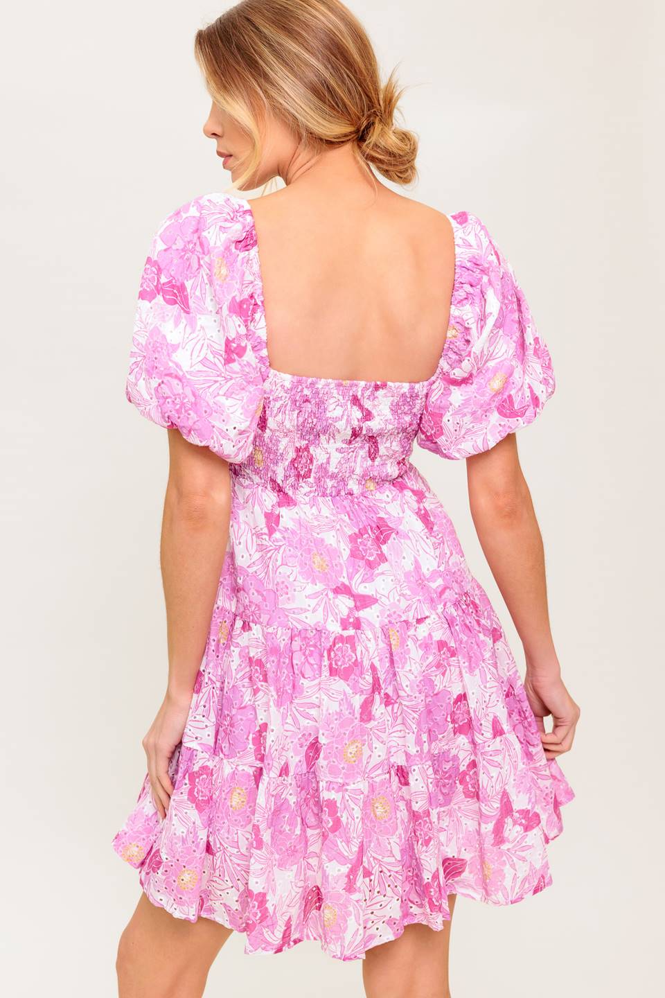 Meadow Rhythm Woven Eyelet Mini Dress