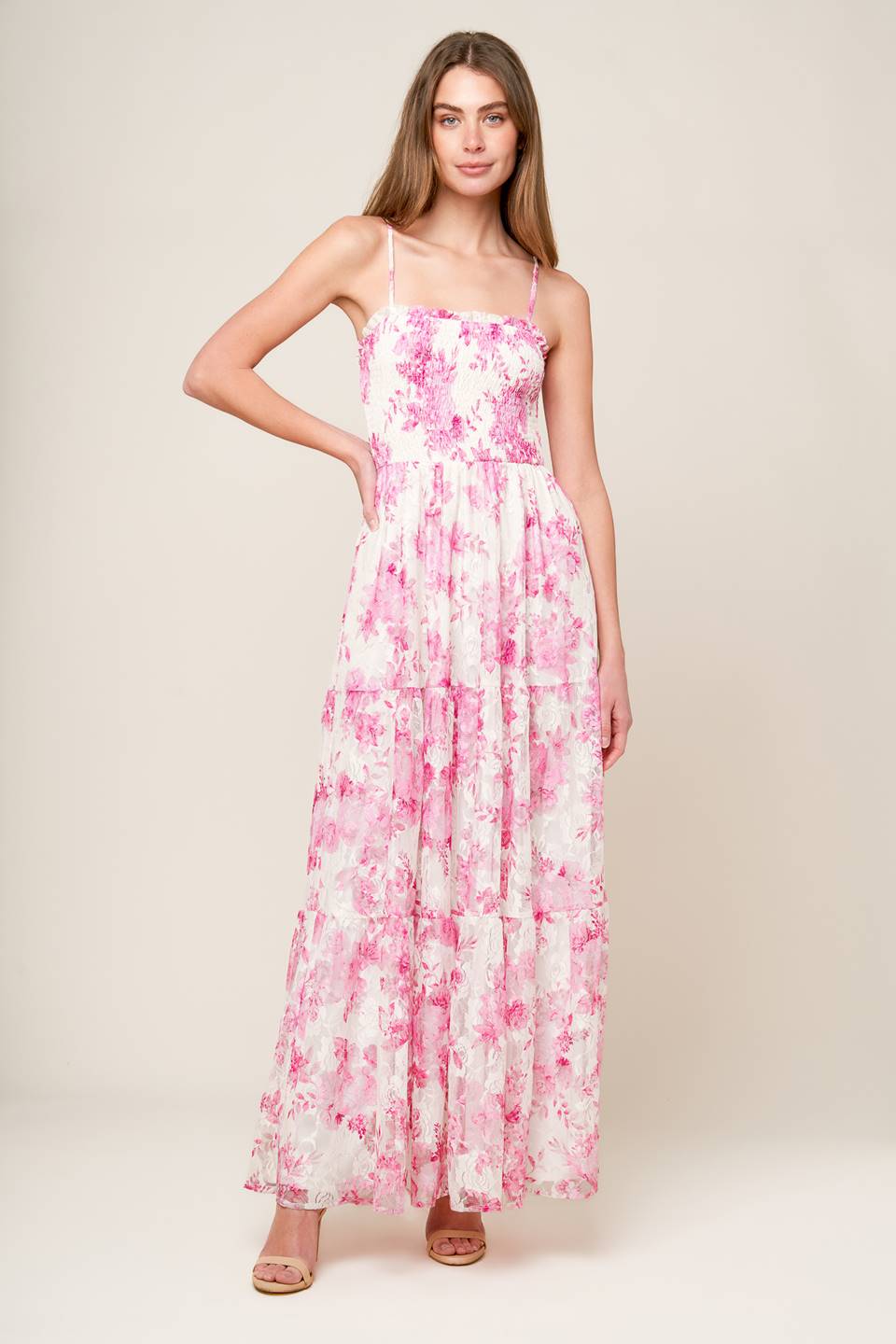 In This Moment Woven Lace Maxi Dress