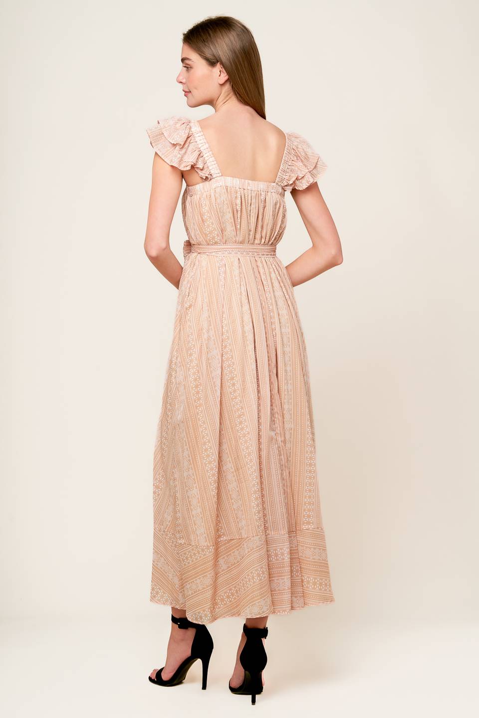 Frolic Through Fields Woven Midi Dress