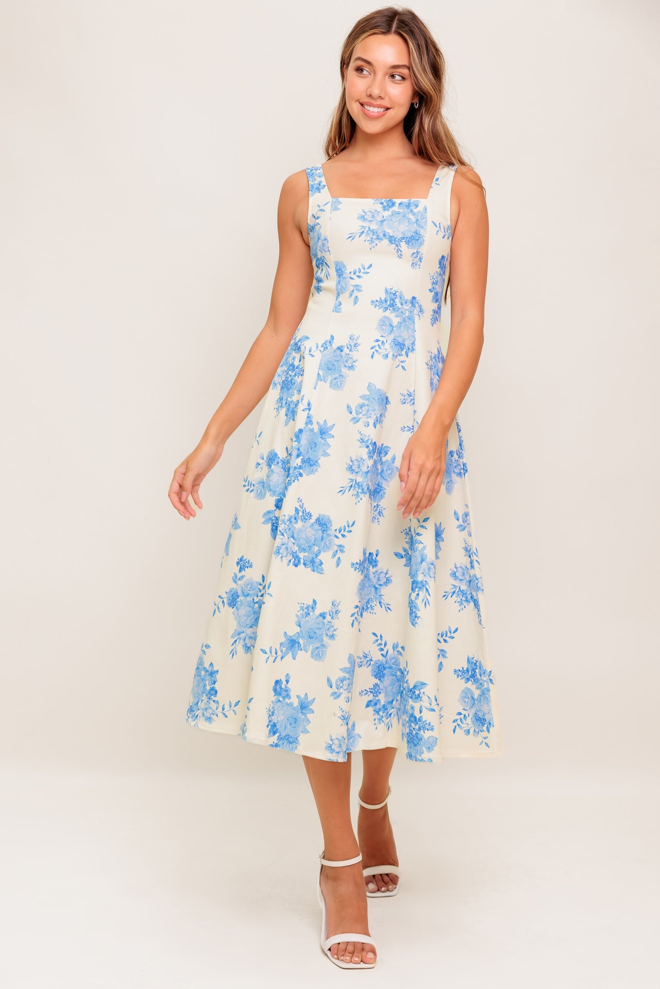 Bluebell Breeze Woven Midi Dress