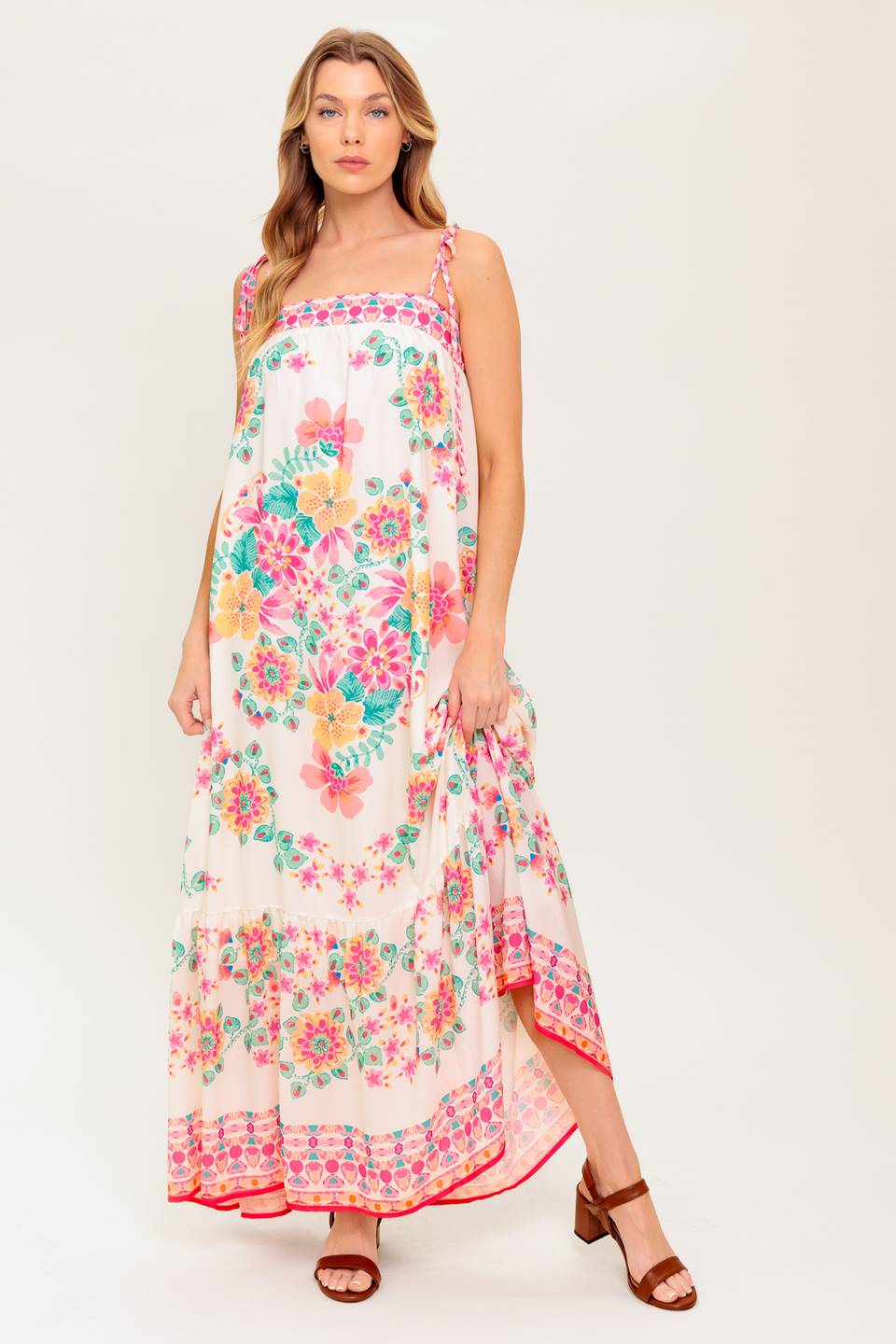 Summer Glow Ivory Maxi Dress