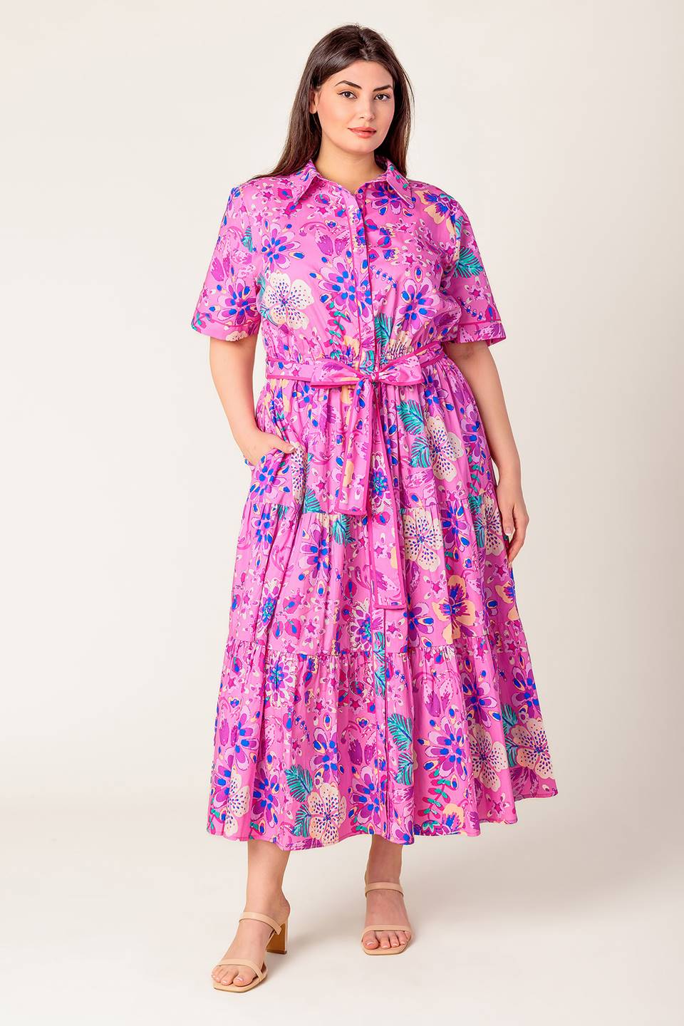 Softly Spoken Collection Woven Midi Dress